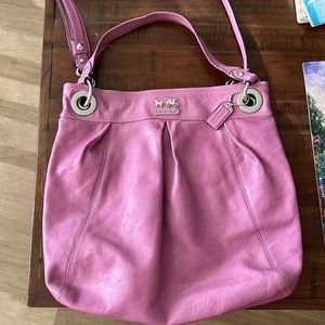 Coach Madison Hippie Purse- Rose Leather Shoulder Bag